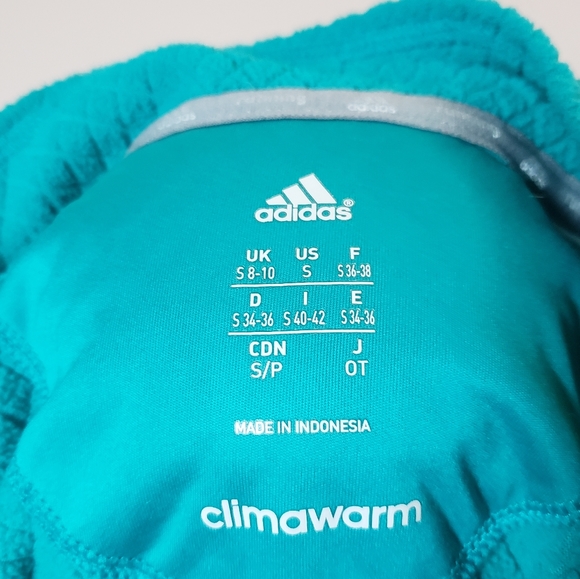 Adidas half zipped running sweater, size Small, turqoise - Picture 7 of 8